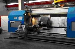 parco macchine - con tornio con banco inclinato a CNC - mod. 720 GIANA 430X3500